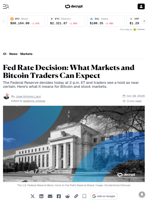 Fed Rate Decision: What Markets and Bitcoin Traders Can Expect - Decrypt