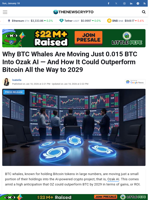 Why BTC Whales Are Moving Just 0.015 BTC Into Ozak AI — And How It Could Outperform Bitcoin All the Way to 2029