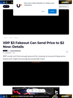 XRP $3 Fakeout Can Send Price to $2 Now: Details - U.Today