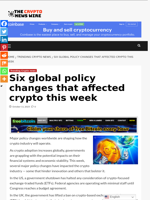 Six global policy changes that affected crypto this week - The Crypto News Wire