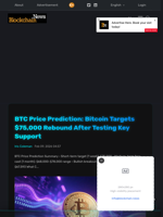 BTC Price Prediction: Bitcoin Targets $75,000 Rebound After Testing Key Support - Blockchain.News