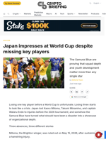 Japan impresses at World Cup despite missing key players