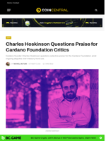 Charles Hoskinson Questions Praise for Cardano Foundation Critics - CoinCentral