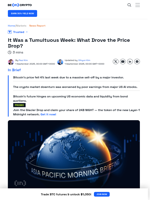 It Was a Tumultuous Week: What Drove the Price Drop? - BeInCrypto