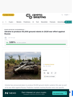 Ukraine to produce 50,000 ground robots in 2026 war effort against Russia