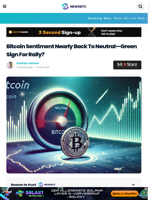 Bitcoin Sentiment Nearly Back To Neutral—Green Sign For Rally?