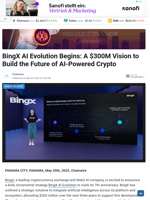 BingX AI Evolution Begins: A $300M Vision to Build the Future of AI-Powered Crypto - TheNewsCrypto