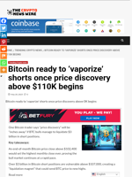 Bitcoin ready to ‘vaporize’ shorts once price discovery above $110K begins - The Crypto News Wire