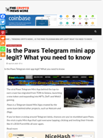 Is the Paws Telegram mini app legit? What you need to know - The Crypto News Wire