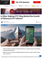 Is Ether Staking ETF Filing Behind the Growth of Ethereum ETF Inflows?