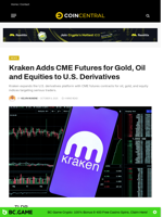Kraken Adds CME Futures for Gold, Oil and Equities to U.S.