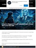 Senate Opposes Trump Pardon for SBF Over FTX Fraud