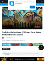 Prediction Market Clash: CFTC Sues Three States To Claim Exclusive Control | Bitcoinist.com