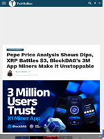BlockDAG’s $410M Presale Tops XRP’s $3 Hold and Flat Pepe Price Analysis