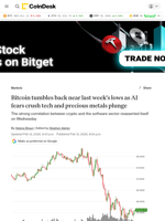 Bitcoin price news: BTC falls back to $65,000 as software sector slides 3%