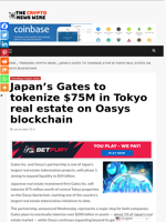 Japan’s Gates to tokenize $75M in Tokyo real estate on Oasys blockchain - The Crypto News Wire