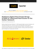 RedSwan Digital Real Estate Brings $100M of Tokenized Real Estate to the Stellar Network