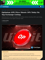 Optimism (OP) Price Shoots 10% Today On Top Exchange Listing