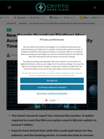 Quantum Computers: New Google Quantum Findings May Accelerate Bitcoin Wallet Vulnerability Timeline