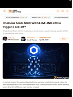 Chainlink holds $8.6: Will 14.7M LINK inflow trigger a sell-off? - AMBCrypto
