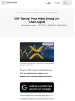 XRP “Boring” Price Hides Strong On-Chain Signal