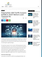 Polymarket: Will Tariffs Surpass $250B in 2025? Bettors Lean Towards No - CryptoCoin.News