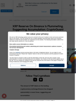 XRP Reserve On Binance Is Plummeting, Suggesting Accumulation: CryptoQuant