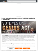 Trump Pushes Republicans to Vote For GENIUS Act During 