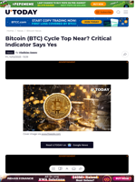 Bitcoin (BTC) Cycle Top Near? Critical Indicator Says Yes