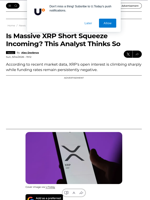 Is Massive XRP Short Squeeze Incoming? This Analyst Thinks So - U.Today