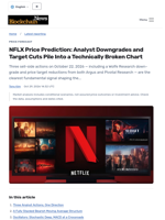 NFLX Price Prediction: Analyst Downgrades and Target Cuts Pile Into a Technically Broken Chart - Blockchain.News