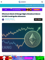 Ethereum Back At Range Highs: Breakout Above $2,800 Could Ignite Altseason