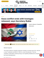Gaza conflict ends with hostages released, says Secretary Rubio