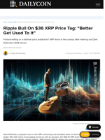Ripple Bull On $36 XRP Price Tag: “Better Get Used To It” - DailyCoin