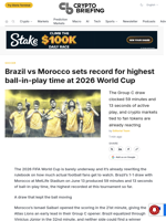 Brazil vs Morocco sets record for highest ball-in-play time at 2026 World Cup