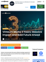 Vinteum Marks 3 Years: Massive Impact and Bold Future Ahead | Live Bitcoin News