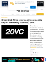 Omer Shai: Time return on investment is key for marketing success | 20VC
