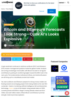 Bitcoin and Ethereum Forecasts Look Strong—Ozak AI’s Looks Explosive | Live Bitcoin News