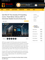 Get Rid Of The Anxiety Of Hoarding Coins: Fleet Miner Allows XRP To Generate Stable Income Every Day - Bitcoinik