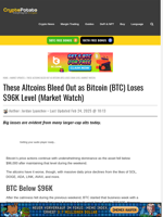 These Altcoins Bleed Out as Bitcoin (BTC) Loses $96K Level (Market Watch)