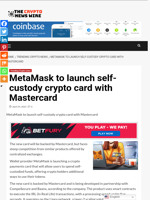 MetaMask to launch self-custody crypto card with Mastercard - The Crypto News Wire