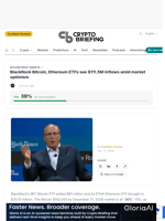 BlackRock Bitcoin, Ethereum ETFs see $111.5M inflows amid market optimism