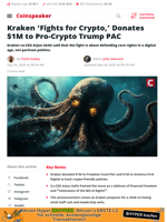 Kraken 'Fights for Crypto,' Donates $1M to Pro-Crypto Trump PAC - Coinspeaker