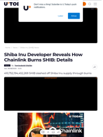 Shiba Inu Developer Reveals How Chainlink Burns SHIB: Details - U.Today