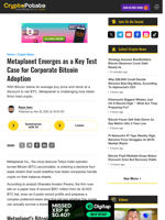 Metaplanet Emerges as a Key Test Case for Corporate Bitcoin Adoption
