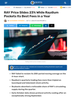 RAY Price Slides 23% While Raydium Pockets Its Best Fees in a Year - Crypto News Flash