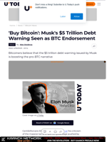 'Buy Bitcoin': Musk's $5 Trillion Debt Warning Seen as BTC Endorsement