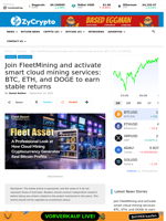 Join FleetMining and activate smart cloud mining services: BTC, ETH, and DOGE to earn stable returns