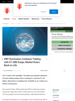 XRP Dominates Coinbase Trading with $1.38B Surge, Market Roars Back to Life - NullTX