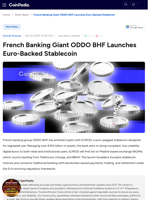 French Banking Giant Oddo Bhf Launches Euro-Backed Stablecoin